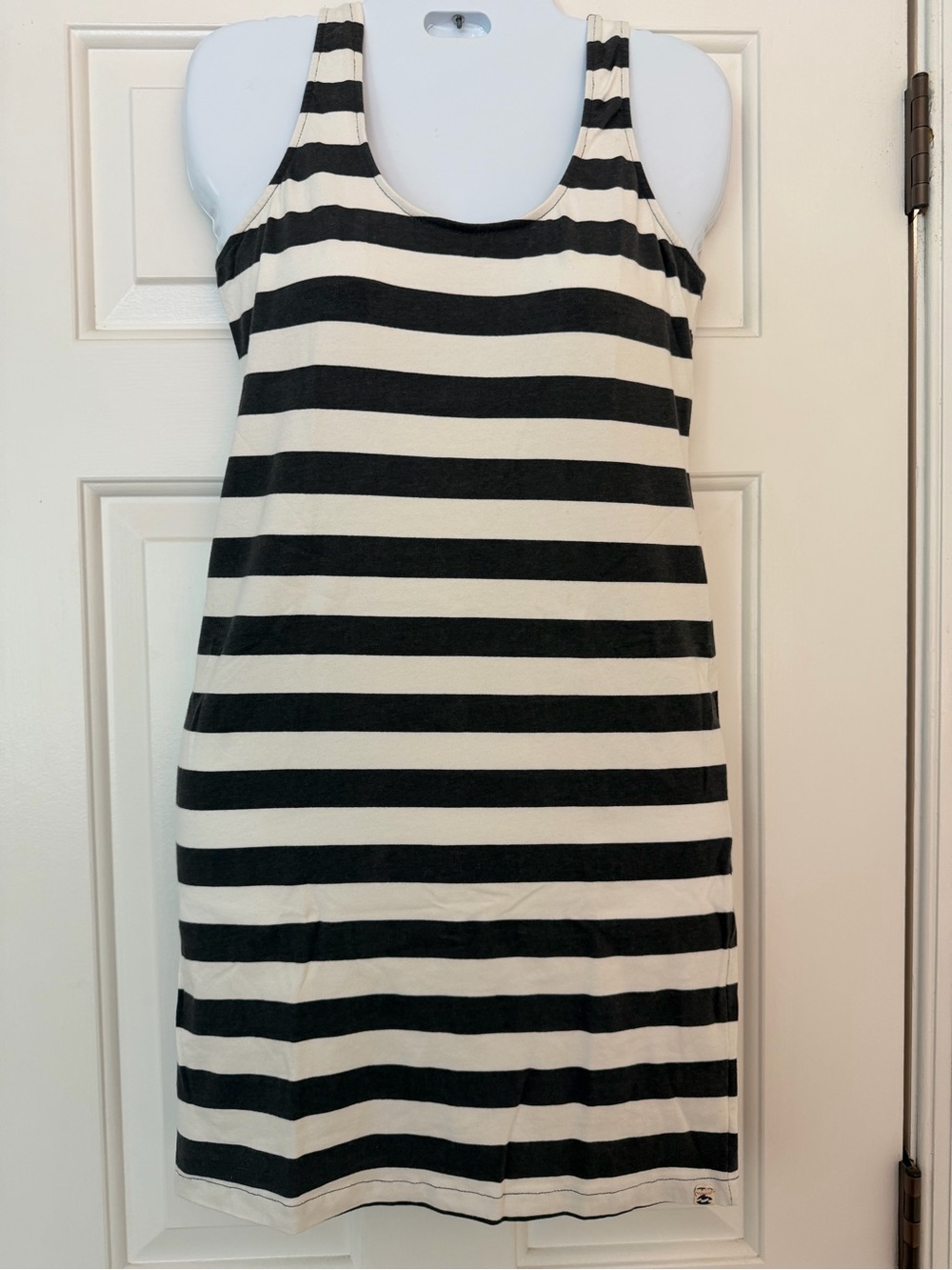 Billabong PacSun Striped Bodycon Tank Dress Charcoal White NWT M